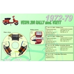 Complete kit with 3 Ceab coils for the restoration and overhaul of the flywheel stator for VESPA 200 RALLY VSE1T from 1972 to 1979
