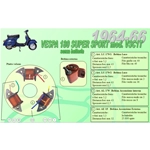 Complete kit with 3 Ceab coils for the restoration and overhaul of the flywheel stator for VESPA 180 SS Super Sport VSC1T without battery from 1964 to 1966
