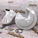FORK COVER AND HUB COVER KIT WHITE BOTTOM FROM UTAH WAREHOUSE FOR VESPA 50 125 SPECIAL PK XL PRIMAVERA ET3