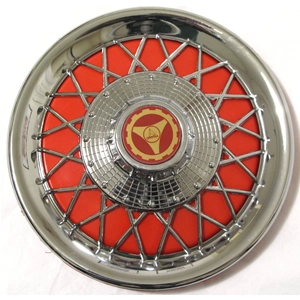 Enjoliveur chromé à goujons rouges, jante 3.00 3.50 x 10 pour VESPA 50 125 150 200