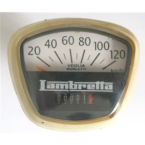 Velocímetro White Edge de 120 km/h para LAMBRETTA 150 GP DL