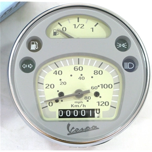 Cuentakilómetros original Piaggio para VESPA PX con freno de disco adaptable ARCOBALENO Grupo de instrumentos ro 583074