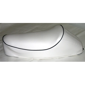 Asiento con joroba blanca y borde negro para VESPA 50 NLR SPECIAL