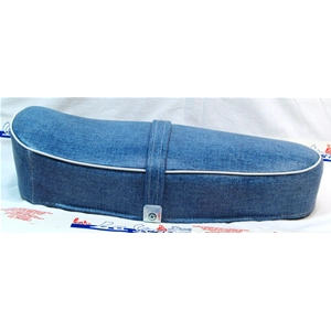 Asiento tipo vaquero azul para VESPA 50 125 RLN PRIMAVERA sin cerradura
