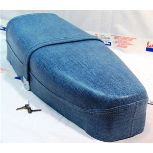 Asiento de mezclilla azul para VESPA PX PE 125 150 200 primera serie sin paneles