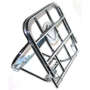 Portaequipajes trasero con soporte para rueda de repuesto para VESPA 50 90 NLR REVIVAL (9 ruedas, modelo cerrado hasta 1968).