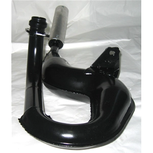 Pot d'échappement SIMONINI « serpent » peint en noir avec silencieux en aluminium pour VESPA T5 PX 125 T5