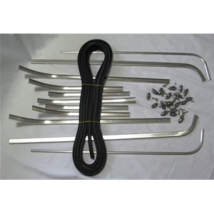 Complete set of floorboard strips for VESPA 150 VB1T from 1958, high quality Italian product