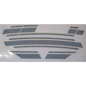 Series of Blue Stickers with electronic lettering for side panels, mudguards, bags, hoods for VESPA 125 PRIMAVERA ET3 ro 610194M