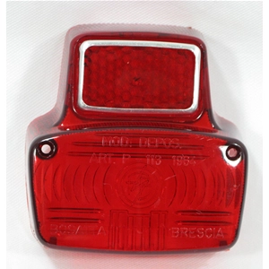 Feu arrière rouge complet avec réflecteur et anneau en aluminium pour VESPA 50 - 50 S.SPRINT - VESPA 90 - 90 SPRINT - 90 S.SPINT