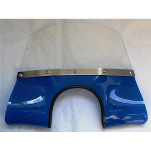 Blaue Windschutzscheibe für VESPA 50 90 125 NLR ET3 PRIMAVERA SS komplett mit Halterungen