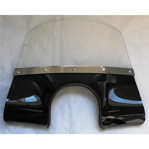 Black windshield screen for VESPA 50 90 125 NLR ET3 PRIMAVERA SS complete with brackets