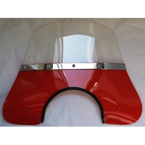 Parabrisas rojo para VESPA 125 150 180 200 PX PE SPRINT VELOCE RALLY TS completo con soportes.