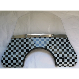 Parabrisas serigrafiado en blanco y negro para VESPA 125 150 180 200 PX PE SPRINT VELOCE RALLY TS + soportes