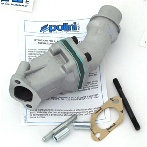 Collettore Carburatore Monolamellare diametro DA 24 POLINI per VESPA 50 N L R SPECIAL 125 PRIMAVERA ET3