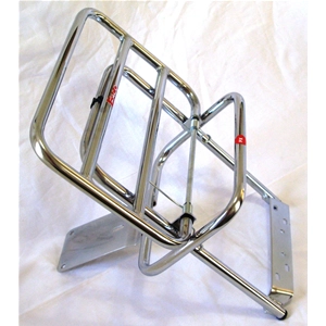 Verchromter Gepäckträger für VESPA 125, 150, 200, PX, PE, ARCOBALENO und Non, mit und ohne Scheibenbremse, ro 610270M