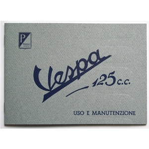 Manuel d'utilisation et d'entretien pour VESPA 125 V30T V31T de 1951 à 1952, phare bas, référence 610036M