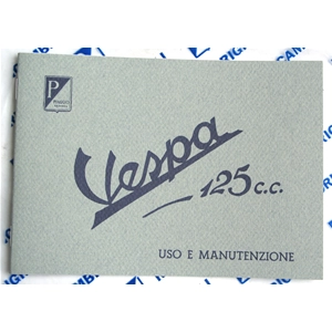 Manuel d'utilisation et d'entretien pour Vespa 125 année 1949 - Tringlerie de phare bas, boîte de vitesses, référence 610035M