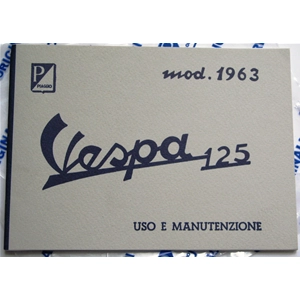 Manuel d'utilisation et d'entretien pour VESPA 125 VNB4T de 1962 à 1963 ro 610182M