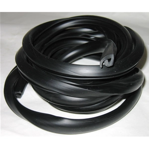 Junta de goma negra perfilada para capós, bolsas y carrocería para VESPA 98 125 150 V1 V15 V33 VM VN VL GS VS1 VB1 VNA VNB VBAVBB de 1949 a 1966 - 3,10 m de largo, apta para ambos capós.