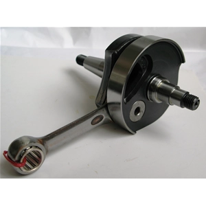 Vilebrequin de compétition pour Vespa 125 ET3 Primavera (1967-1983) et Vespa PK 125 (1982-1985). Bielle conique de 19 mm, polie, pour conversion de 50 cm³ à 125 cm³.