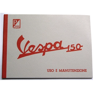 Gebrauchs- und Wartungshandbuch für VESPA 150 VBB1T von 1962 bis 1964 ro 6100185M