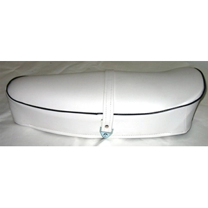 Asiento blanco con borde negro para VESPA 50 125 NLR PRIMAVERA sin cerradura