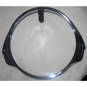 Embellecedor cromado para faro delantero de VESPA PX PE 125 150 200 primera serie con llave en el manillar.