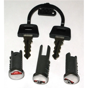 Lenkradschloss-Set für Topcase und Sitzbank, 3 Zylinder mit Schlüsseln für VESPA PK FL HP V 50 125 Automatik ro 265828
