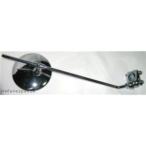 Espejo retrovisor cromado derecho o izquierdo, diámetro 100 mm, con abrazadera para faro de avestruz bajo VESPA 125 150 y Lambretta 125 ABCD