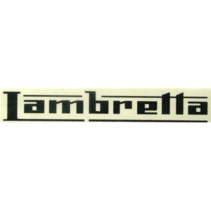 Schwarzer Aufkleber mit der Aufschrift „LAMBRTTA"