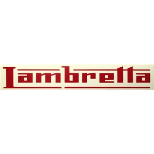 Red LAMBRETTA lettering sticker