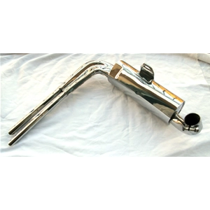 Silenciador réplica ABARTH de acero inoxidable para VESPA 160 GS 180 SS