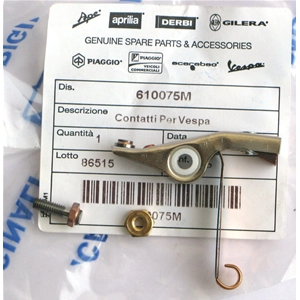 Contacteurs d'allumage d'origine PIAGGIO pour VESPA 98 125 (V1T à V15T, V30T à V33T) et APE 125 (jusqu'en 1952) ro 610075M