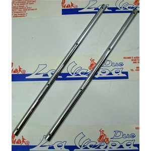 Par de tiras rectas de acero inoxidable cromado para alfombrilla central VESPA PX 80 125 150 200 PE P 150 S P200E ro 180048 610296M