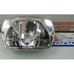 Rectangular halogen headlight assembly for VESPA 50 SPECIAL ELESTAR ro 126648 166694 1266695 123518 191192