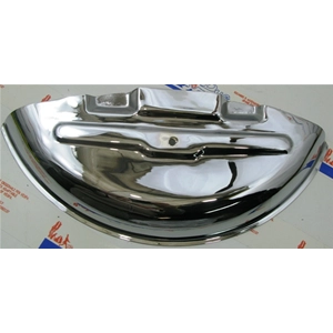 Housse de protection de roue de secours pour VESPA 160 GS, 180 SS, adaptable aux VESPA 180, 200 Rally et 125 TS, en acier inoxydable, référence 057089, pour roues de 10 pouces.
