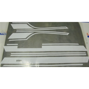 White adhesive trims for bodywork, bonnets and mudguards for VESPA PX PE 125 150 200 ARCOBALENO