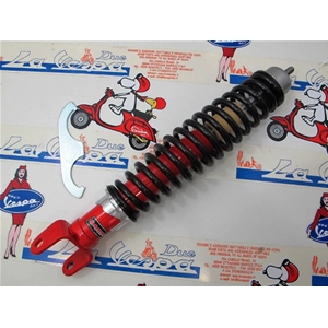 Amortiguador trasero CARBONE rojo con muelle negro para VESPA 50 90 125 150 160 180 200 NLR SPECIAL SS 125 PRIMAVERA ET3 SPRINT RALLY GS GL TS PX PE ARCOBALENO