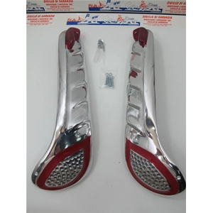 Dekorative Aluminium-Motorhaubenblenden mit roten Verzierungen für VESPA 125 150 160 180 200