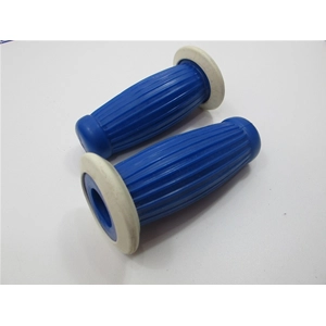 Puños azules y blancos, de 26 mm de diámetro, para Vespas y Lambrettas clásicas.