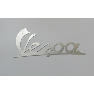 Placa frontal de aluminio con letras para faro bajo de VESPA 125 VNB1 VNB2T VNA1 VNB2T VN1 VN2 de 1955 a 1959, número de pieza 023569, 140 mm de largo.