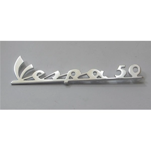 Inscription pour plaque avant, 135 mm de long, pour VESPA 50 LR jusqu'en 1975, en aluminium, ro 151727