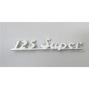 Rear plate lettering, 115 mm long, for VESPA 125 SUPER in aluminum, ro 150498