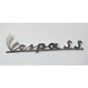 Letras para la placa frontal, 173 mm de largo, para VESPA 180 SS SUPER SPORT en aluminio, ro 090496
