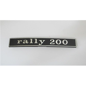 Rear aluminum plate lettering for VESPA 200 RALLY written in lowercase for second series in aluminum ro 152515 026793