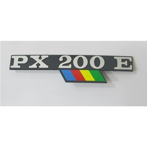 Seitenschildbeschriftung für VESPA PX 200 E PX200E ARCOBALENO aus Aluminium ro 198183 226735