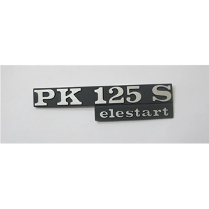 Letras para la placa lateral de la VESPA PK 125 S ELESTART en aluminio ro 198185