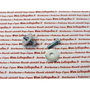 Paire de boulons avec rondelles galvanisées pour la fixation du garde-boue latéral des VESPA 125 V1T V15T V30T V33T VU1T VM1T VM2T VN1T VN2T VL13T VL2T VL3T GS 150 VS1 A VS4