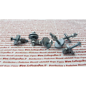 Satz mit 6 Schrauben (4 x 40 mm), 2 Unterlegscheiben und 2 Muttern (4 mm) zur Befestigung der Seitenverkleidungen und Seitentaschen für die VESPA